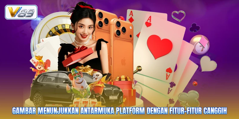 Gambar menunjukkan antarmuka platform dengan fitur-fitur canggih