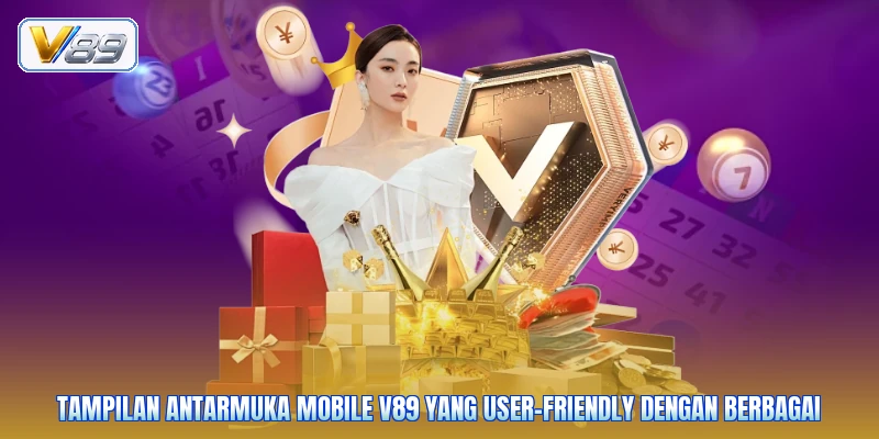 Tampilan antarmuka mobile V89 yang user-friendly dengan berbagai